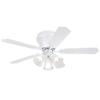 Westinghouse Contempra Trio 42" 5-Blade Wht Indoor Ceiling Fan w/Dimmable LED Light 7231400